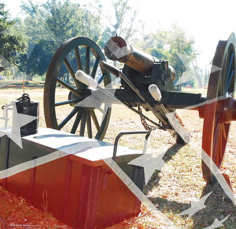 Confederate Flag over Cannon