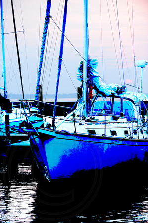 Blue Boat Art