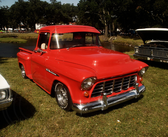 55 Chevy Pickup Red 3Oct17 (4364)fx